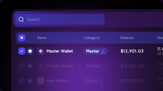 Multi-Account and Master Wallet Support